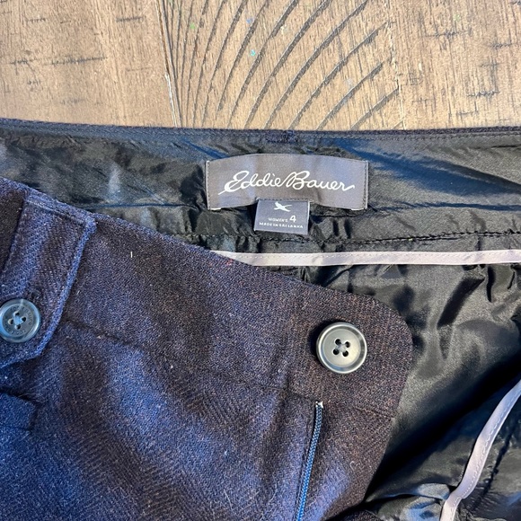 Eddie Bauer fully lined wool skirt sz 4 purple - Picture 2 of 4